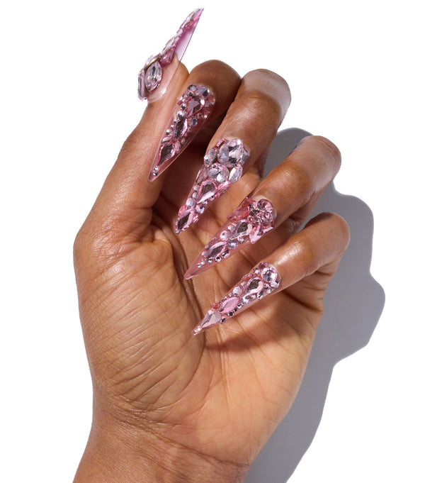 Majesty in Stiletto - Cotton Candy Quartz - XL Medium