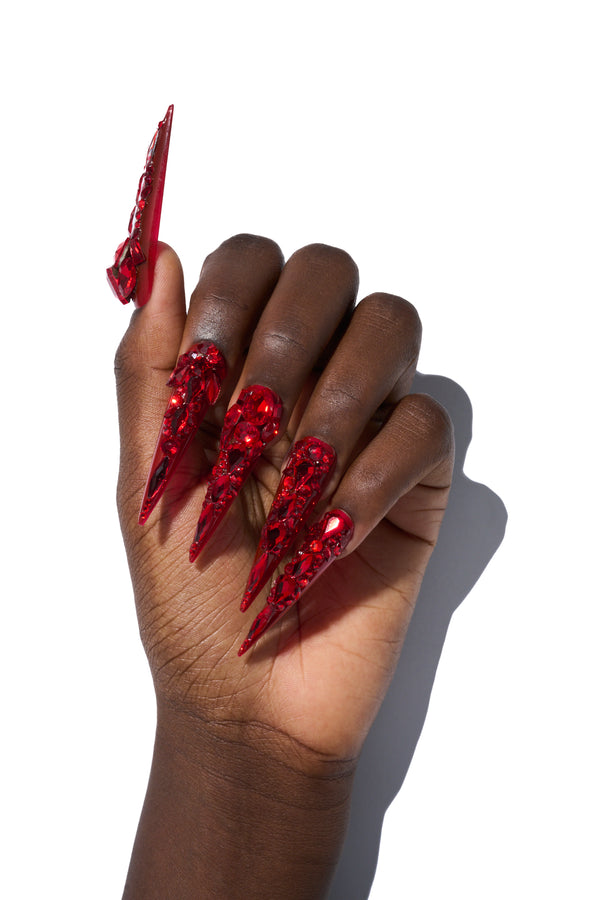 Majesty in Stiletto - Red Ruby - XXL Large