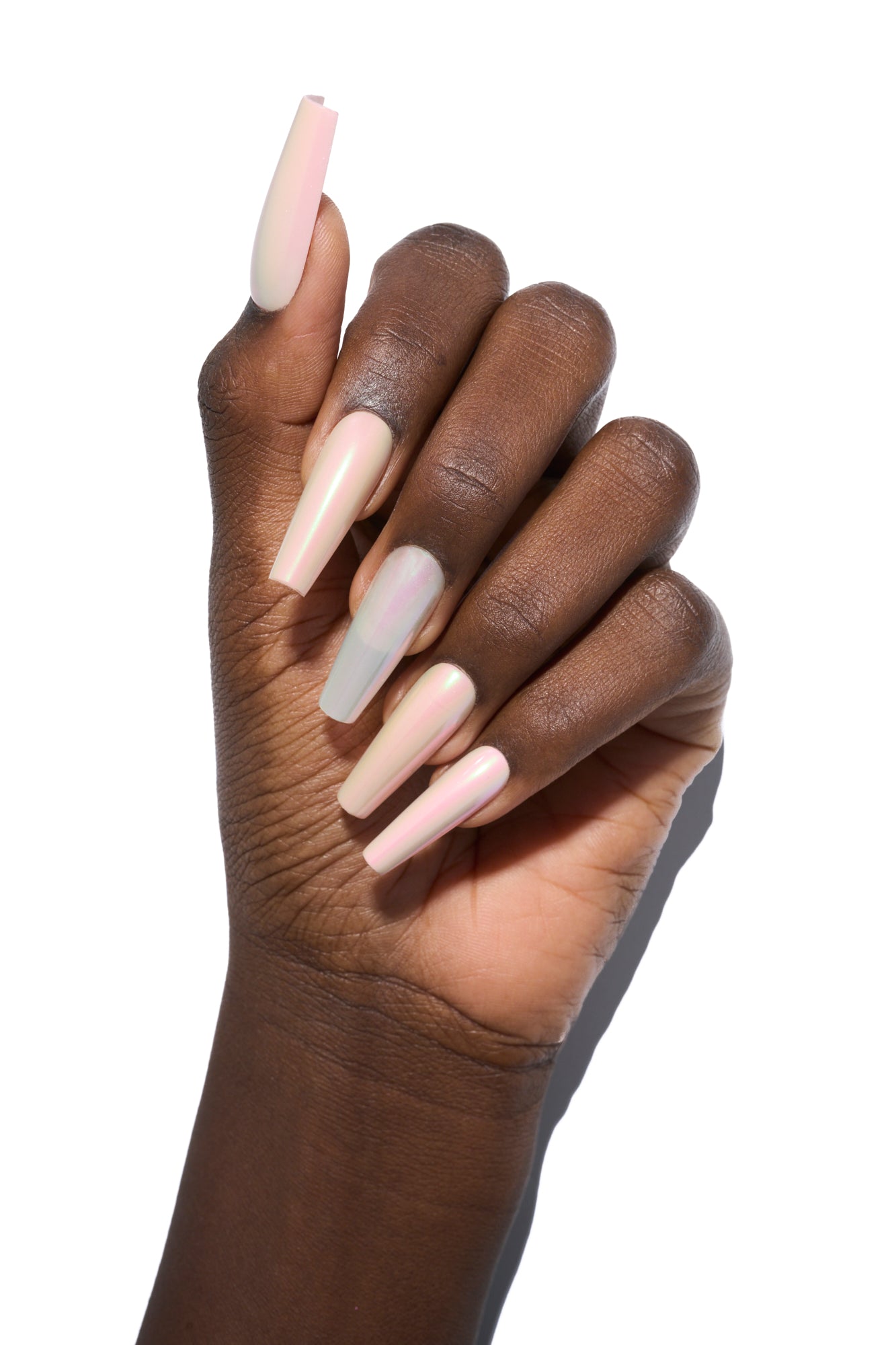 Starship Chromes in Coffin - Pegasus - L – Pink Friday Nails