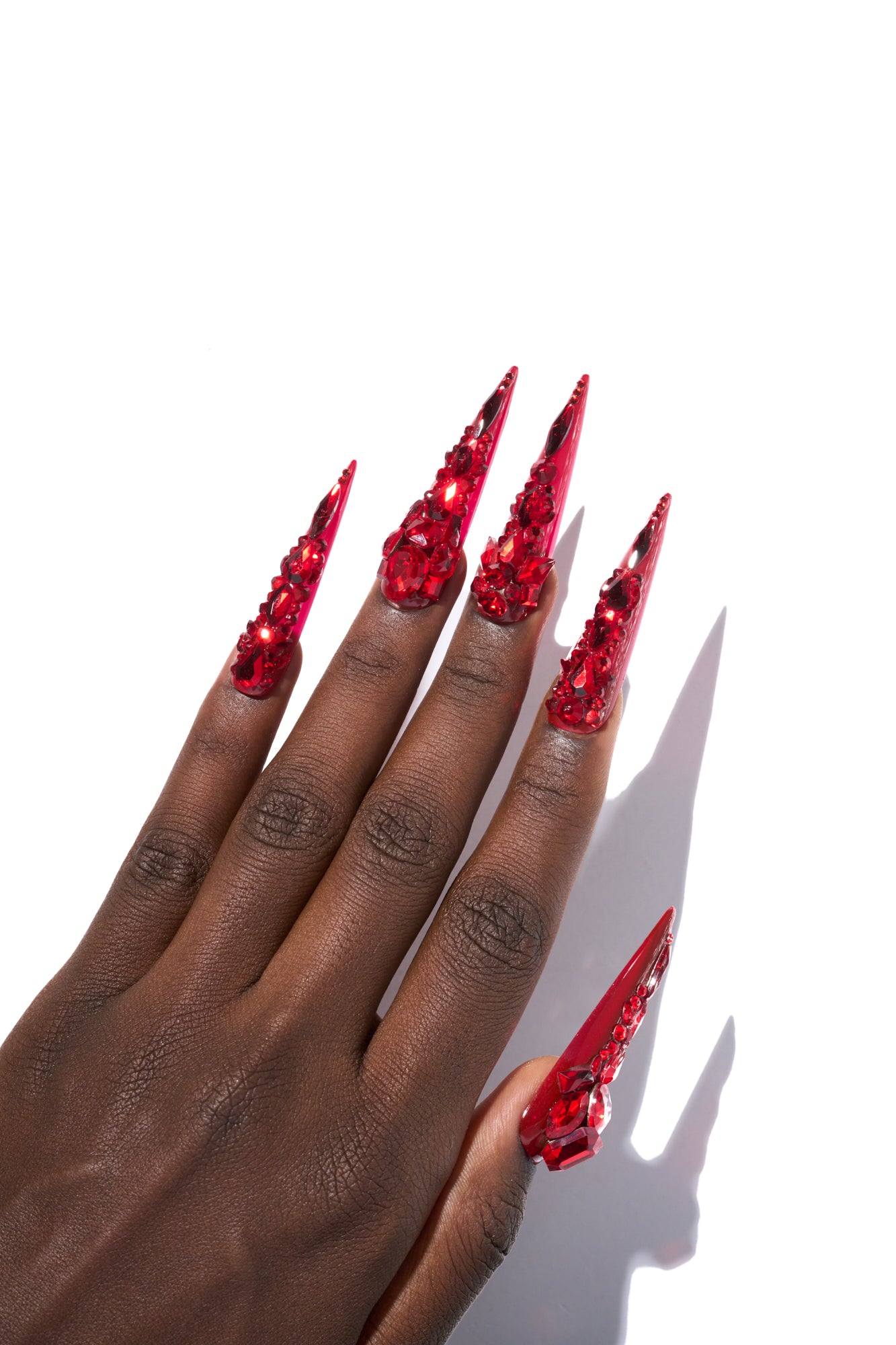 ARS10　ネクメイド・ナナ　シークレット　SPECIAL RED Ver. Majesty in Stiletto - Red Ruby - XXL Small – Pink Friday Nails by