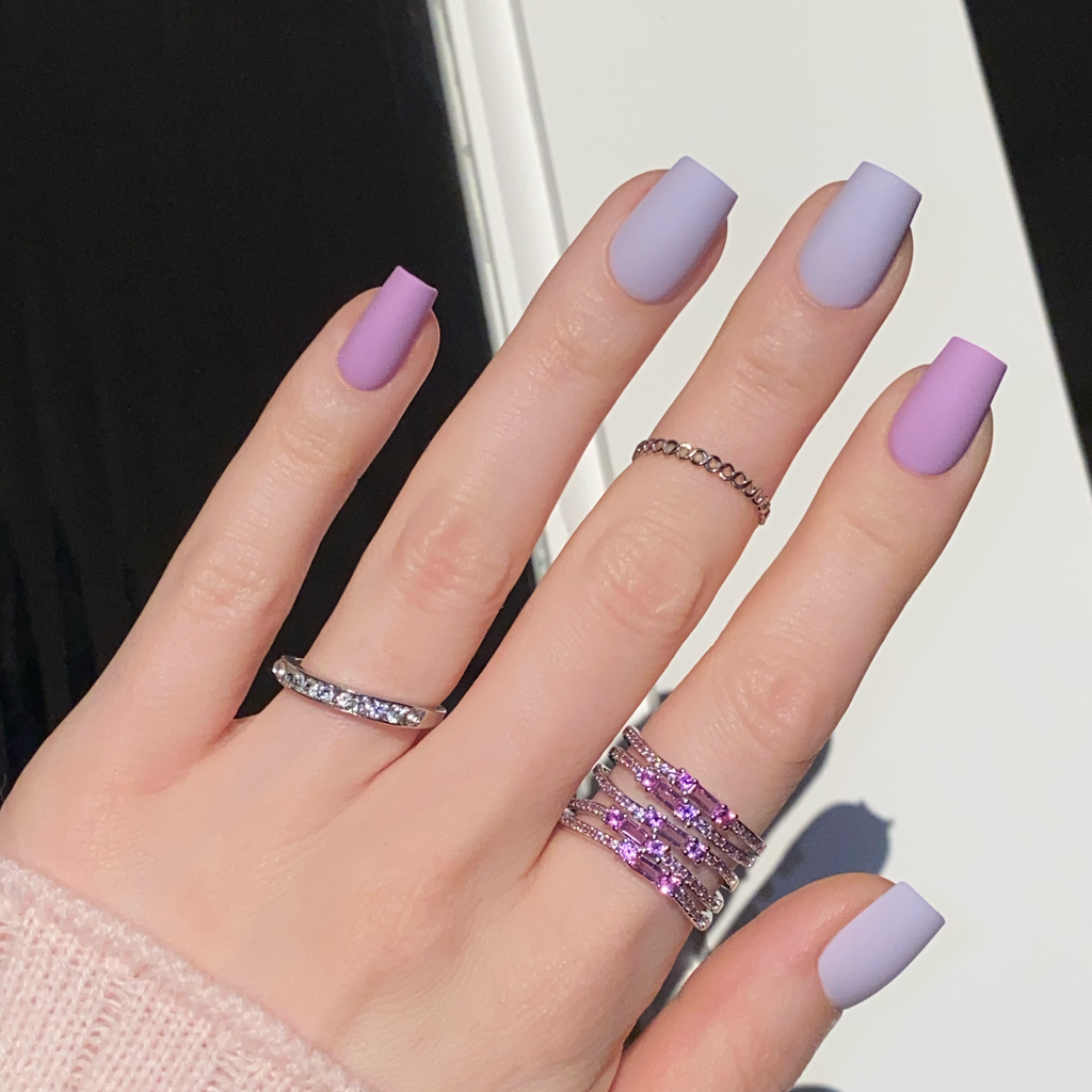 Moment 4 Mattes in Coffin - Ultra Violet - S – Pink Friday Nails